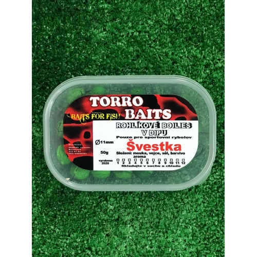 rohlíkové boilies – švestka 11mm 50g