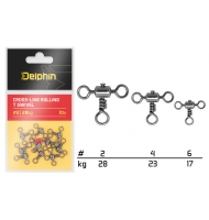 Cross-line rolling T swivel / 10 ks