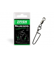ZFISH Obratlík s Karabinou Rolling Swivel & Coastlock snap